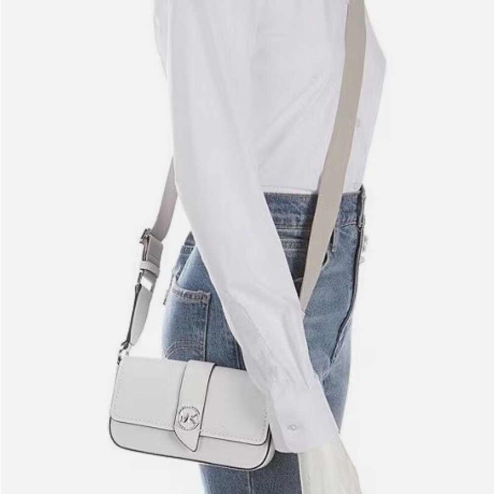 Michael Kors Greenwhich Xs Crossbody Bag -Optic White
